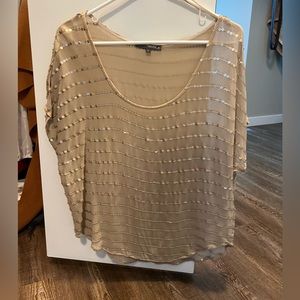 Gold sequin loose top